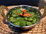 Nutritios Spinach Soya curry - Palak Soyawadi ke sabji