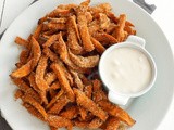 Cinnamon Sugar Coated Sweet Potato Fries