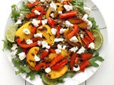 Grilled Nectarine Quinoa Salad with Wild Rocket Pesto and Goats Cheese