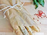 Pink Peppercorn and Basil Breadsticks