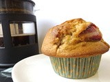 Strawberry and Vanilla Coffee Shop Style Muffins