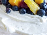 Vanilla Bean Cream Cheese Pavlova with Fresh Fruit