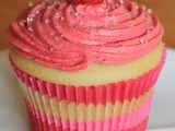 Vanilla Cupcakes with Raspberry Frosting