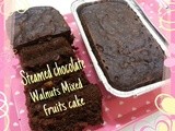Steamed Chocolate Walnuts Mixed Fruits Cake