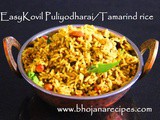 Easy Kovil Puliyodharai / Tamarind Rice