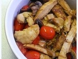 Chicken Strips with Tomatoes and Mushrooms