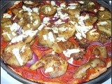 Eggplant and Haloumi Pizza