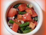 Green Beans, Tomato and Watermelon Salad with Feta Cheese - WwDH