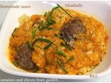 Layered Rice with Meatballs in Homemade Tomato Sauce