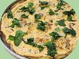 Ricotta Pizza with Caramelized Onions and Spinach