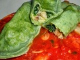 Domači špinačni ravioli z aljaškim polakom