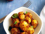 Baby Potato Fry | Small Potato Fry Chettinad Style