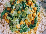 Braised Indian Chicken with Chickpeas and Spinach