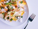 Shaved Summer Squash Salad with Goat Cheese & Mint