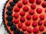 Triple-Citrus Tart with Chocolate Crust and Berries