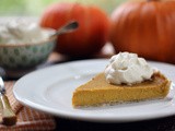 Pumpkin Pie with Maple Sweetened Whipped Cream