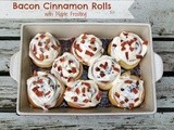 Bacon Cinnamon Rolls with Maple Frosting for #SundaySupper