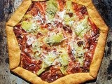 Rustic Antipasto Tart with Green Chile Pesto