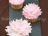 Create Sugar and Brush Embroidery Peony Cupcakes