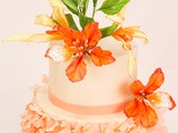 Flamboyant Mayflower Petal Cake