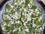 Carpaccio van courgette met feta en munt