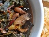 Zimino di fagioli / bean, mushroom and chard soup