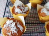 Coconut Lime Glazed Banana Muffins