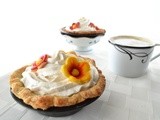 Coconut Cream Mini Pies & How To Make Pie Crust Flowers