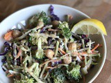 Lemon Tahini Broccoli Slaw: An Easy and Quick Lunch