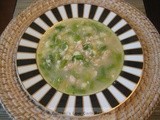 Chicken Asparagus Soup with Dumplings