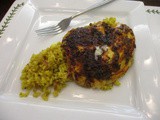 Indian Curry Leaf Fish on Cauliflower Pilaf