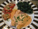 Salmon with Pink Tarragon Cream