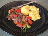 Scrambled Eggs with Sausage Refogado