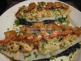 Shrimp “Crowned” Swai with Creamy Cauliflower