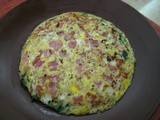 Upside-Down Spinach Omelet