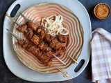 Dakar Spice Rubbed Lamb Kebabs with Mustard Onions