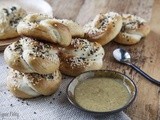 Laugenbrezel-German Style Soft Pretzels with Honey Mustard Dip