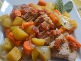 Casserole-Roasted Pork with Potatoes and Onions (and Bacon!)