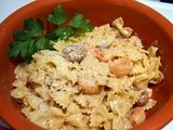 Italian Sausage & Shrimp Alfredo Pasta