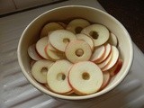 Homemade dried apple slices