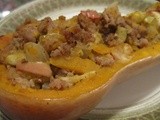 Butternut Squash stuffed with apple and pork