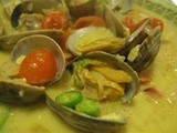 Clams in a Coconut Green Curry Broth