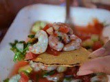 Ceviche-Marinated Grilled Gulf Shrimp Tacos