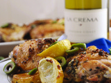 Chicken Thighs with Potatoes, Lemon and Spanish Olives