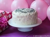 Almond Poppy Seed Spice Cake with Buttercream Frosting