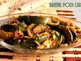 Brinjal dry curry or brinjal podi curry recipe- how to make eggplant stir-fry curry
