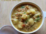 Potato kurma recipe – How to make aloo kurma recipe – side dish for rotis/puris