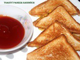 Toasty paneer (cottage cheese) sandwich recipe