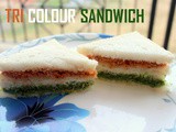 Tri colour sandwich recipe – How to make tri colour Indian sandwich recipe