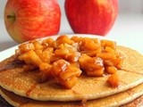 Whole Wheat Pancakes with Apple Sauce